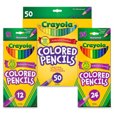 Colored Pencils, 3.3mm Lead, 24/ST, Assorted