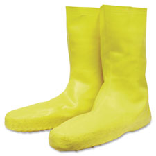 Disposable Latex Booties,Large,Slip-Resistant,Yellow