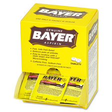 Bayer Aspirin Packets, 2 Tablets Per Pack, 50/BX