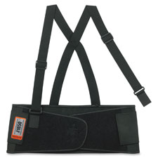 Back Support, Elastic, Detachable Suspenders, Large, Black