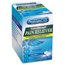 Extra-Strength Pain Reliever Tablets,Single Pkts,2/PK,125/BX