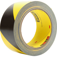 Safety Tape, Diagonal Stripe, 2"x36Yds, Black & Yellow