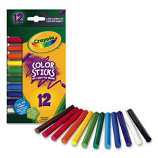 Colored Pencils, Woodless, Nontoxic, 12/BX, Assorted