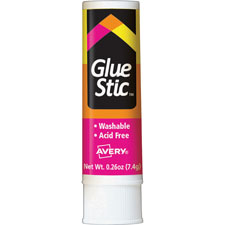 Glue Stic, Permanent, Washable, .26 oz., 12/BX, Clear