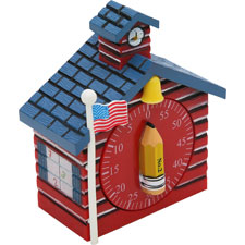 Schoolhouse Timer, 0-60 Minutes, Red
