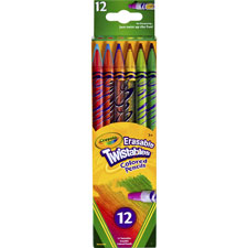 Twistable Color Pencils, Erasable, Nontoxic, 12/PK, Assorted