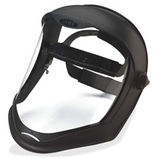 Face Shield, w/ Suspension, 1.5mm Lens, Black Matte