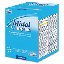Midol Complete, Acetaminophen, 100/BX, Blue