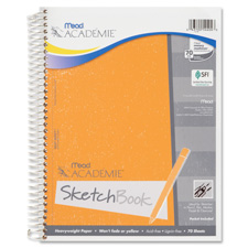 Wirebound Sketch Book, w/ Pockets, 11"x8-1/2", 70 Sheets