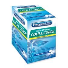 Cold/Cough Meds Tablets, Single Packets, 2/PK, 50/BX