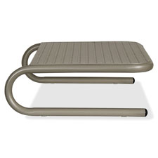 Metal Monitor Stand, 40lbs Cap, 11"x14.5"x4", Pewter