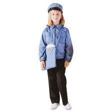Mail Carrier Costume, Ages 4-8, Blue