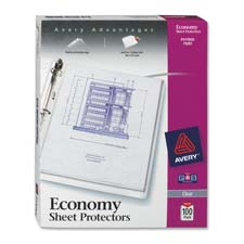 Sheet Protector,Economy Weight,Top Load,11"x8-1/2",100/BX,CL